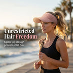 Women's Breathable Knit High Ponytail Sun Visor