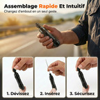 Tubeless tire repair kit in an aluminum case